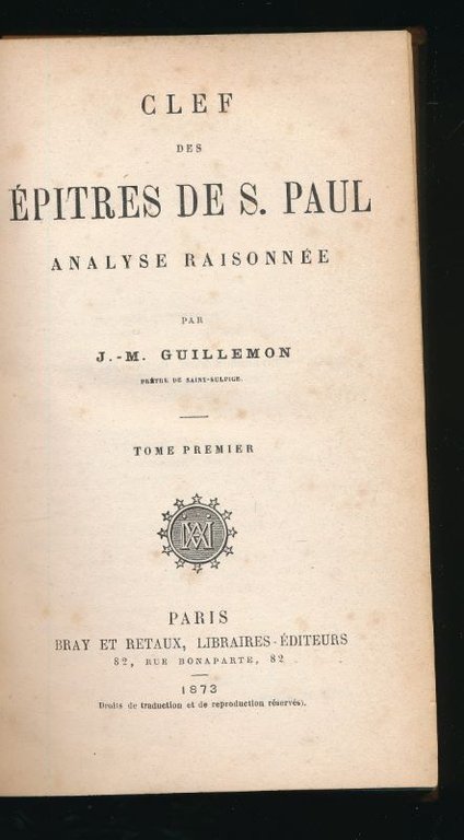 Clef des épitres de Saint Paul