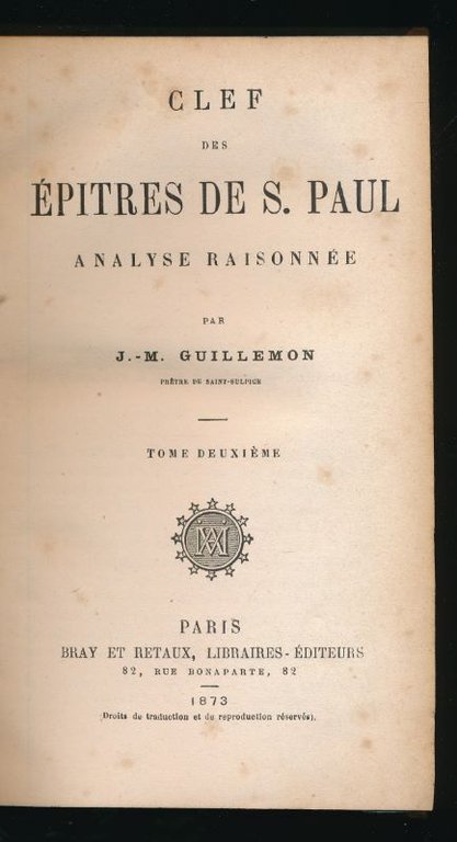 Clef des épitres de Saint Paul