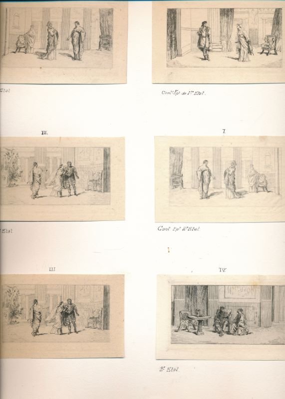 Collection des vignettes gravées par Frédéric Hillemacher pour le Théâtre …