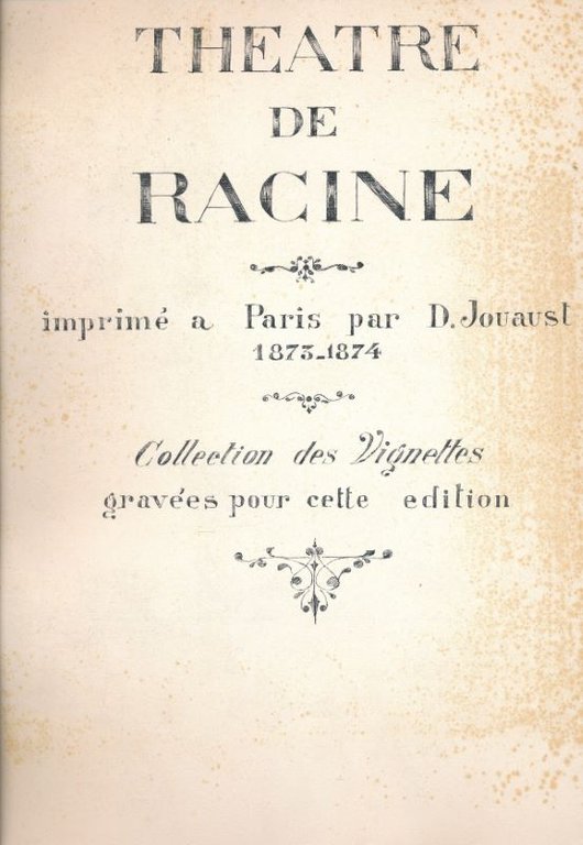 Collection des vignettes gravées par Frédéric Hillemacher pour le Théâtre …