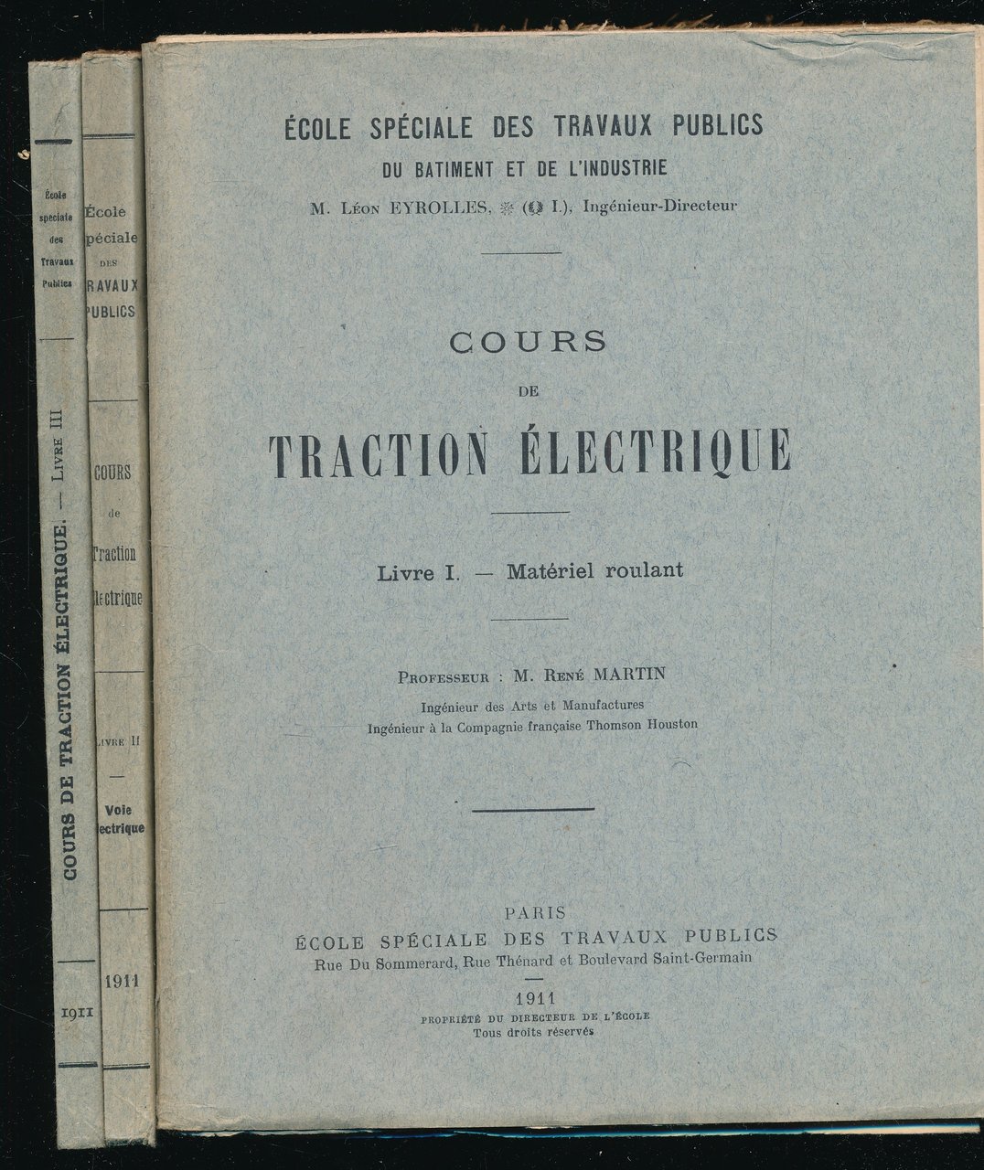 Cours de traction électrique. I. Matériel roulant. II. Voie électrique. …