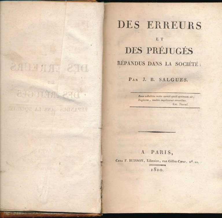 Des erreurs et des préjugés dans la société