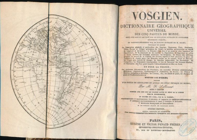 Dictionnaire géographique universel des cinq partie du monde