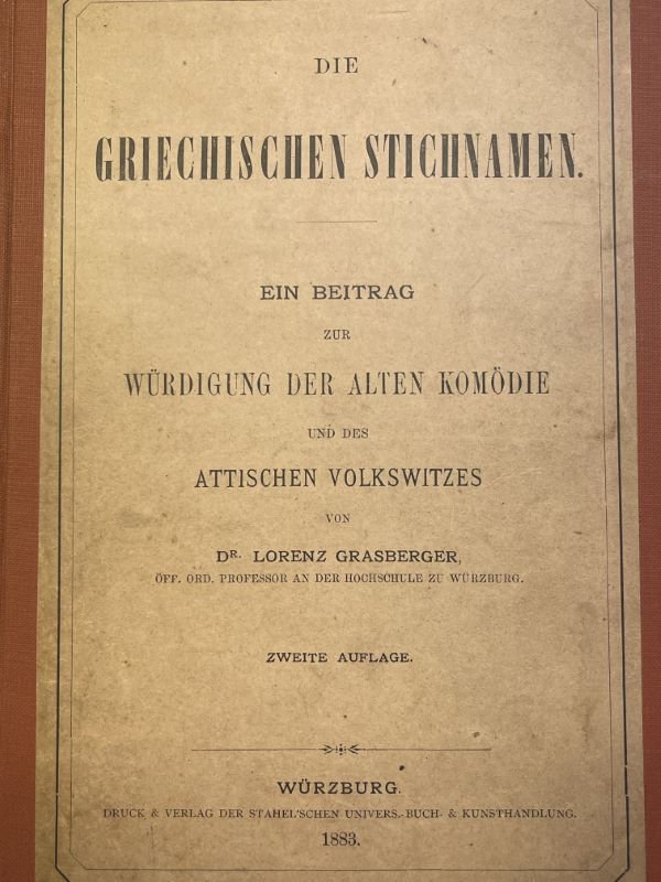 Die griechischen stichnamen