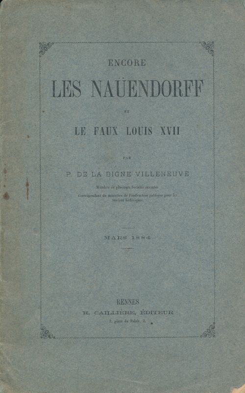 Encore les Nauendorff et le faux Louis XVII