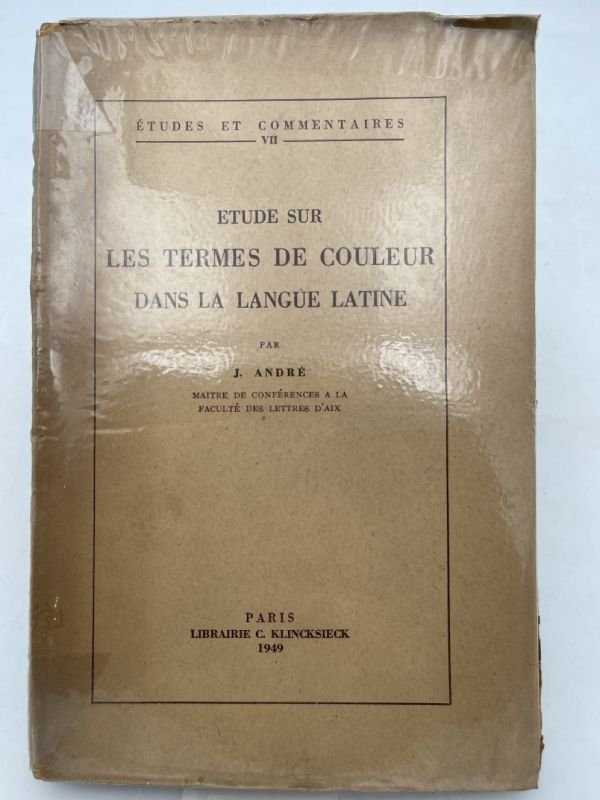 Etude sur les termes de couleur dans la langue latine