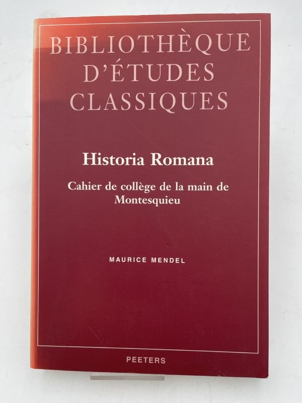 Historia romana. Cahier de collège de la main de Montesquieu