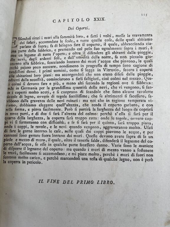 I quattro libri dell'architectura. Libro I seul