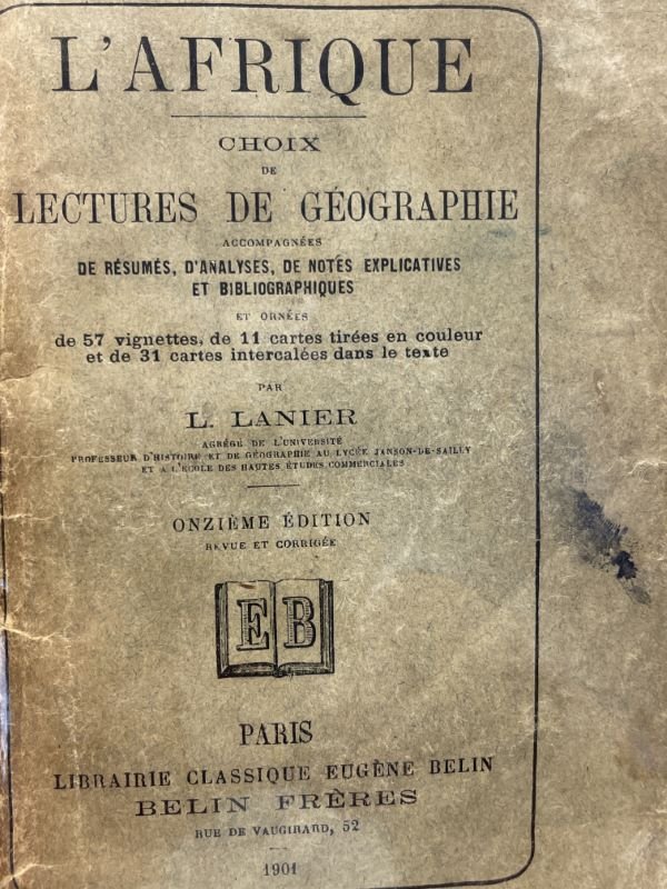 L'Afrique. Choix de lectures de géographie accompagnées de résumés, d'analyses, …