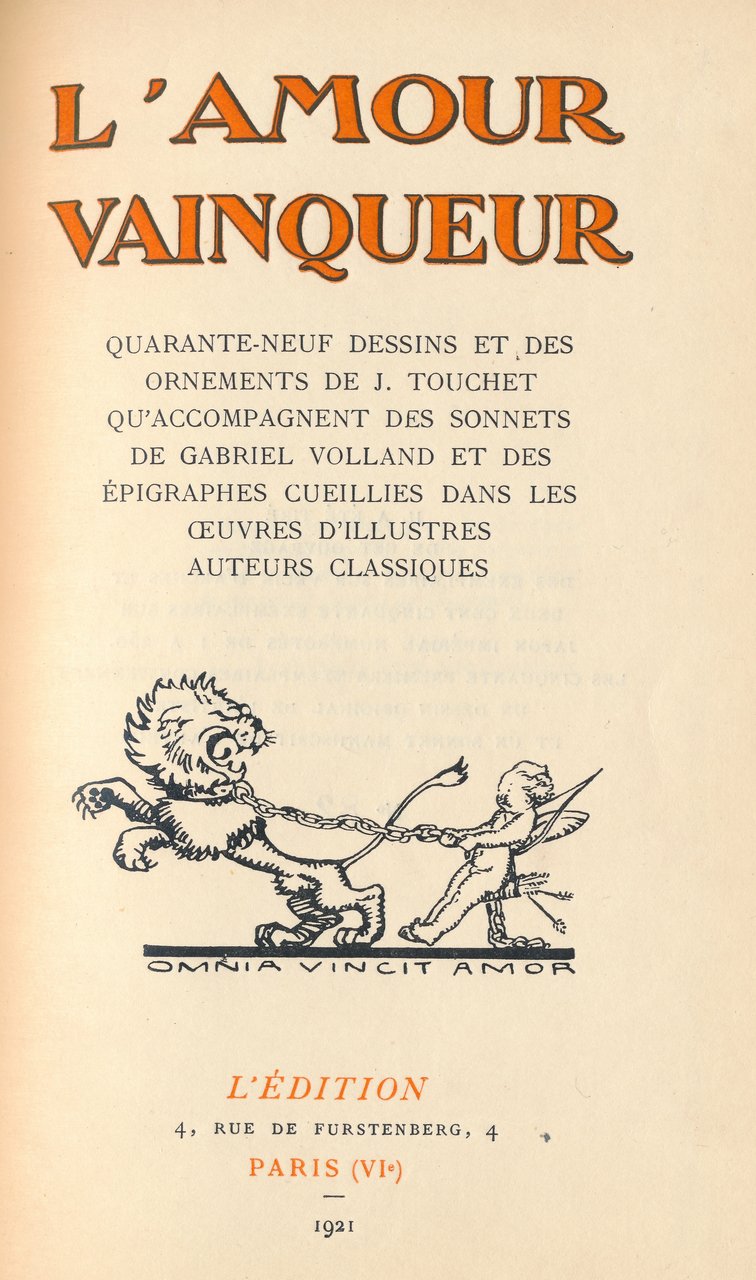 L'AMOUR VAINQUEUR