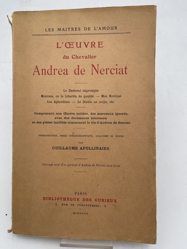 L'oeuvre du chevalier Andréa de Nerciat