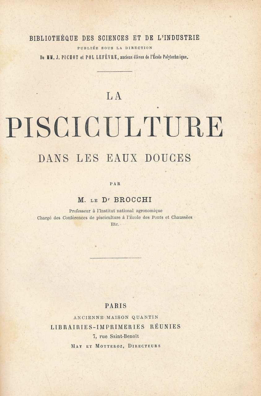 La pisciculture dans les eaux douces
