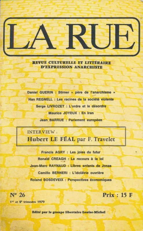 La rue. 26. Intervieuw Hubert le Féal