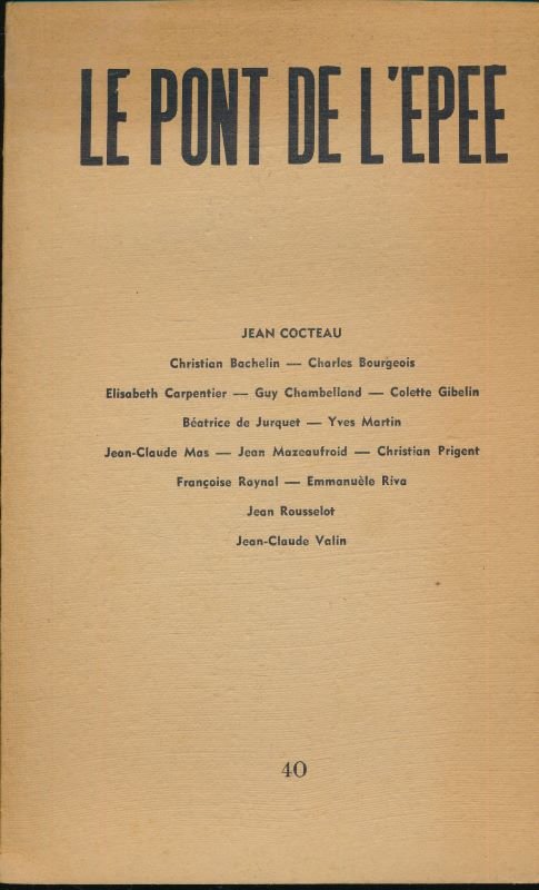 Le Pont de l'épée, 12ème année, n°40