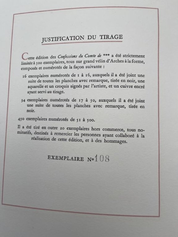 Les Confessions du Comte de ***