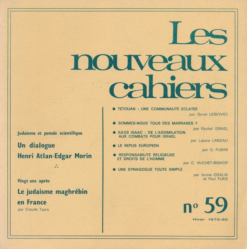 Les nouveaux cahiers. N° 59