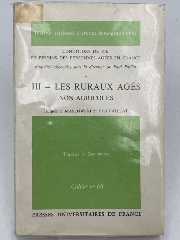 Les ruraux agés non agricoles