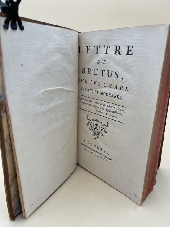 Lettre de Brutus sur les chars anciens et modernes
