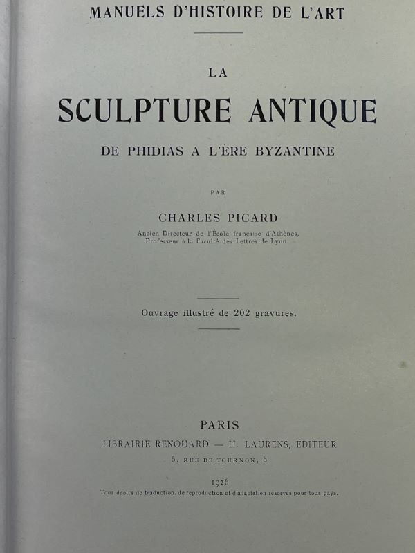 MANUELS D'HISTOIRE DE L'ART : LA SCULPTURE ANTIQUE DE PHIDIAS …