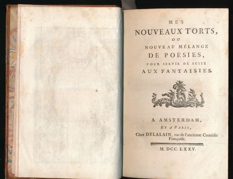Mes nouveaux torts, ou nouveau mélange de poésie, pour servir …