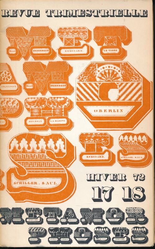 METAMORPHOSES. Revue trimestrielle. Numéro XVII - XVIII