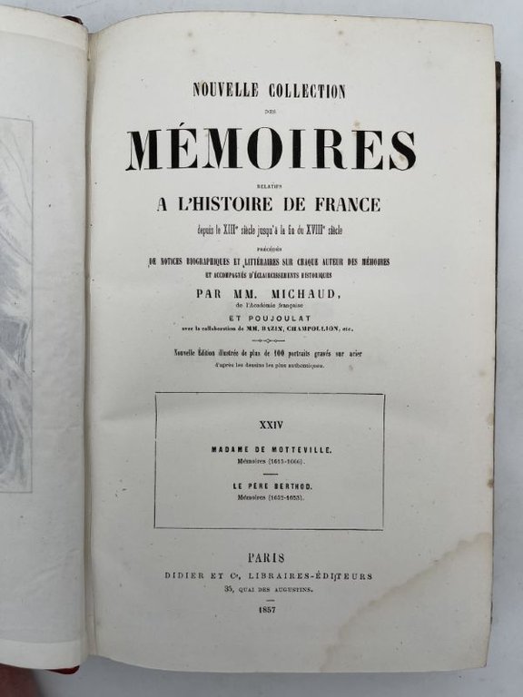 Nouvelle collection des mémoires relatifs à l'Histoire de France depuis …