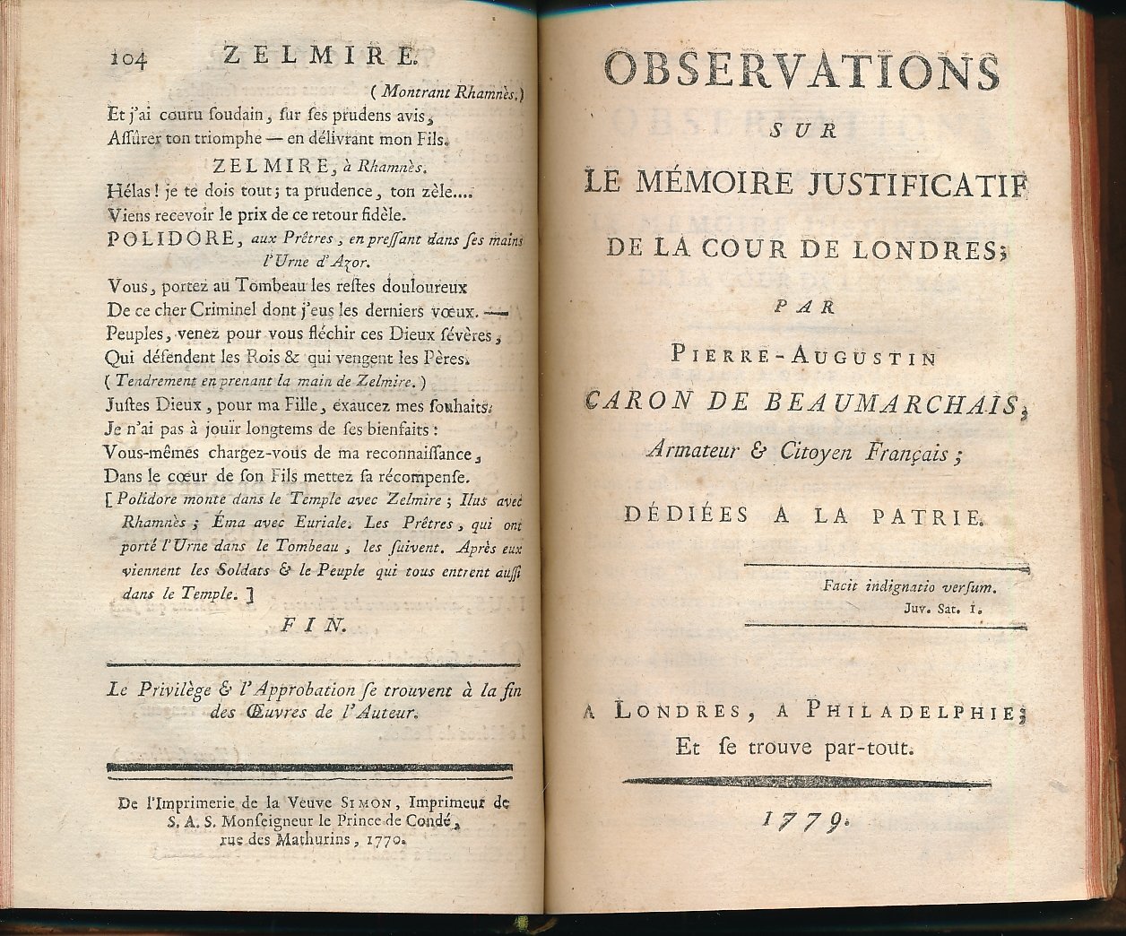 Observations sur le mémoire justificatif de la cour de Londres. …