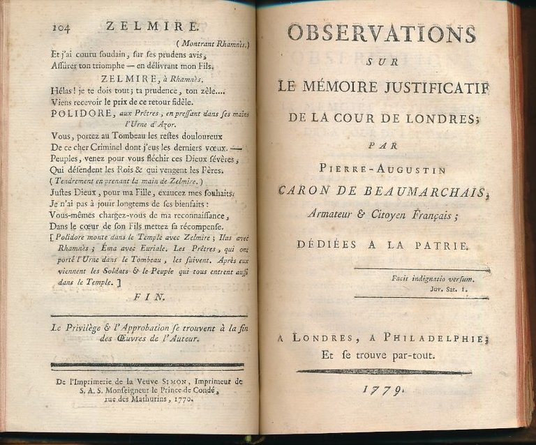 Observations sur le mémoire justificatif de la cour de Londres. …