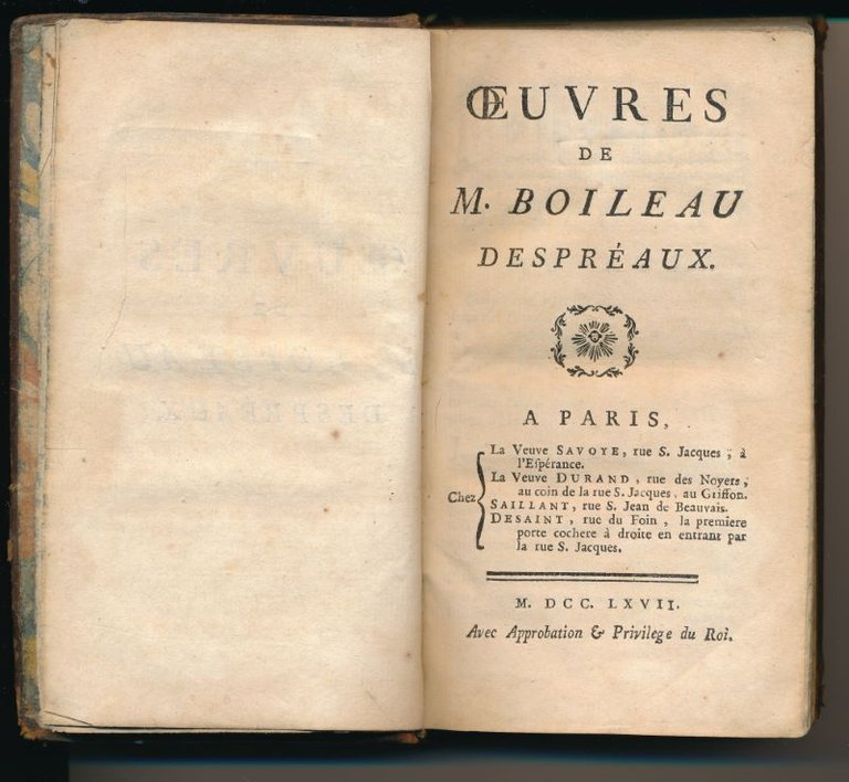 Oeuvres de M. Boileau Despreaux