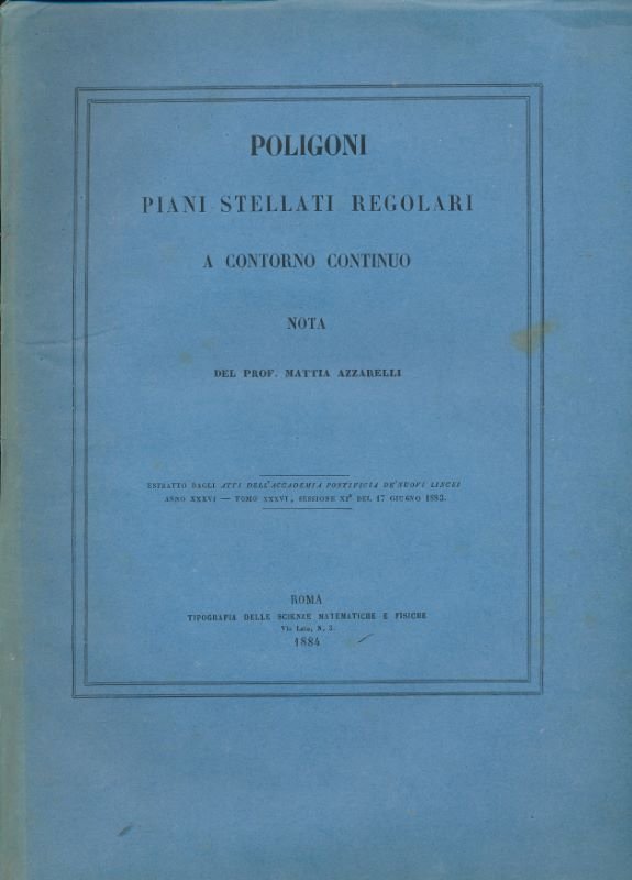 Poligoni piani stellati regolari a contorno continuo