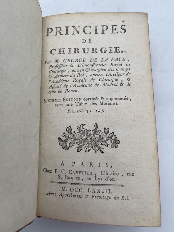 Principes de chrirurgie