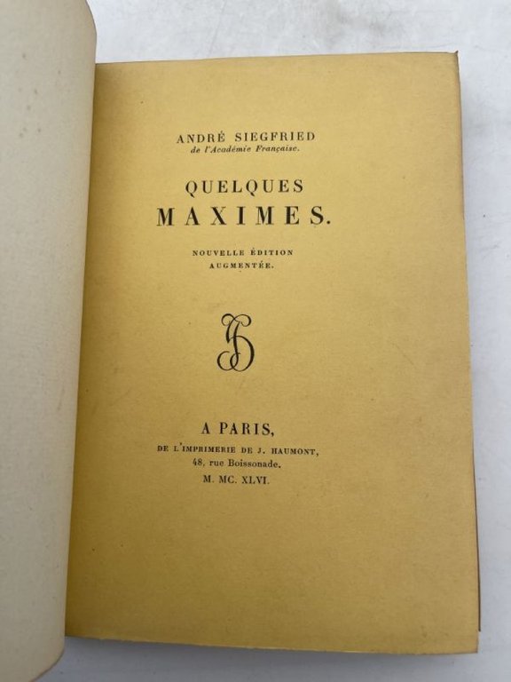 Quelques maximes