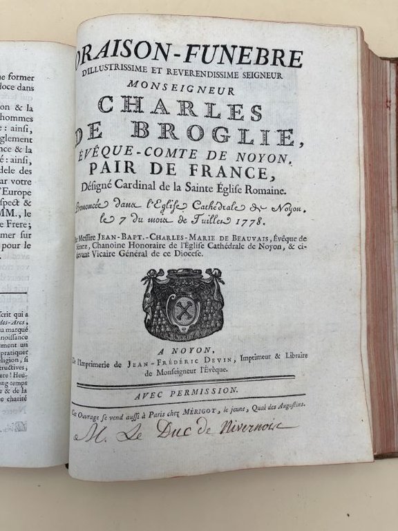 Recueil de 9 Oraisons funèbres