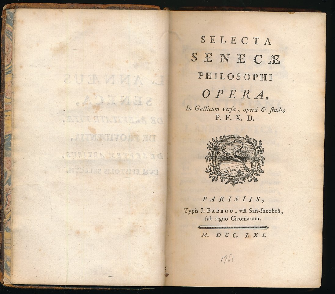 Selecta Senecae philosophi opera, In Gallicum versa, opera e studio. … | Immagine principale