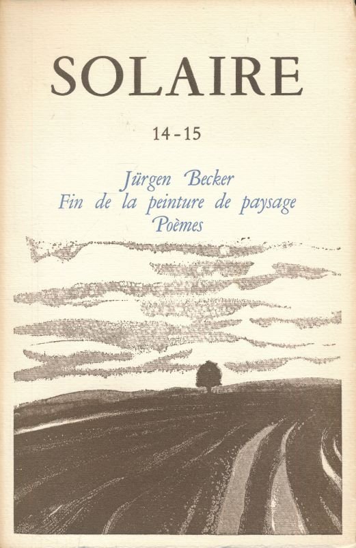Solaire. 14 - 15. Jürgen Becker. Fin de la peinture … | Immagine principale