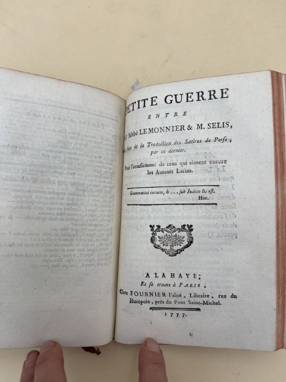 Sstires de Perses traduites en francais avec des remarques. Petites …