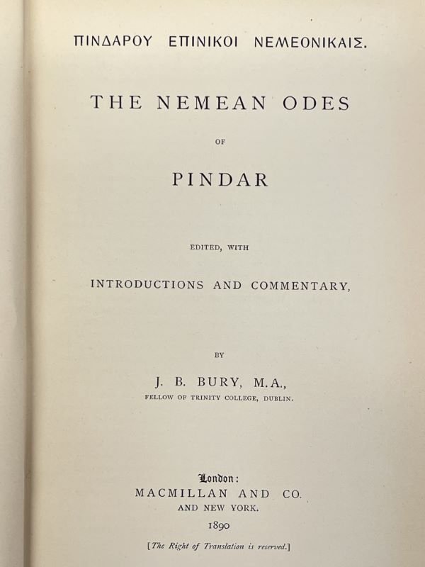 The neman odes of Pindar