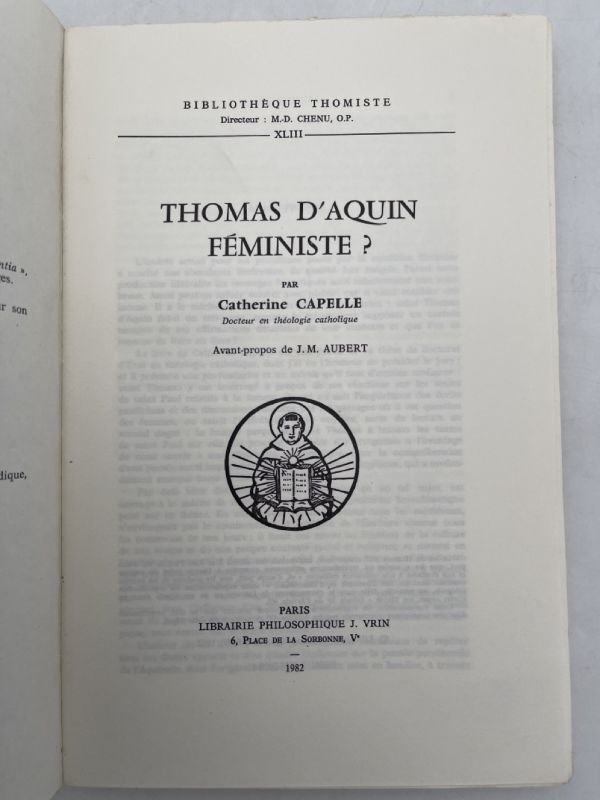 Thomas d'Aquin Féministe ?