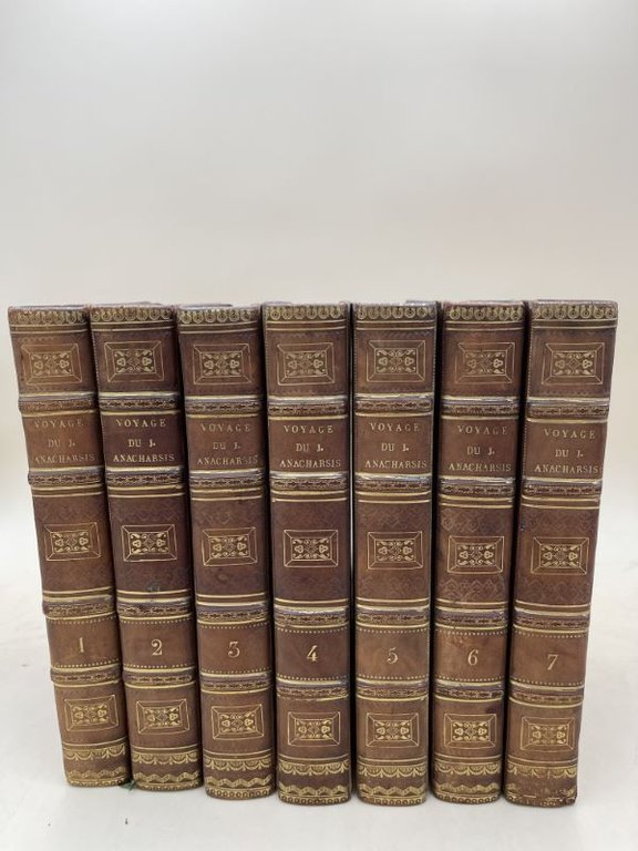 Voyage du jeune Anacharsis en Grèce. 7 volumes + Atlas