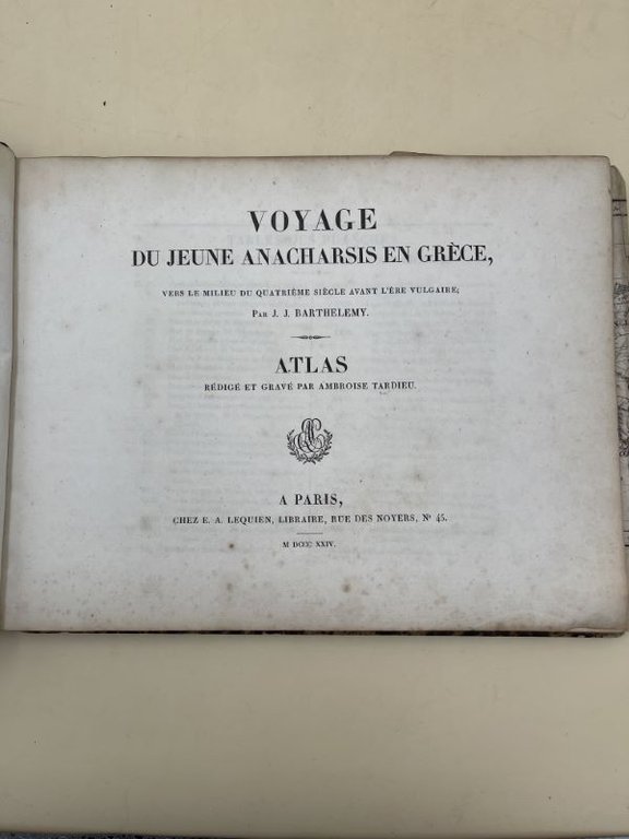 Voyage du jeune Anacharsis en Grèce. 7 volumes + Atlas
