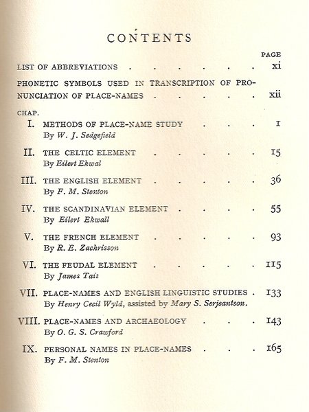 Introduction to the Survey of English Place-Names and The Chief …