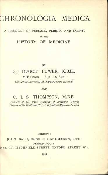 Chronologia Medica