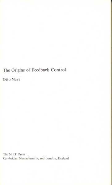 The Origins of Feedback Control