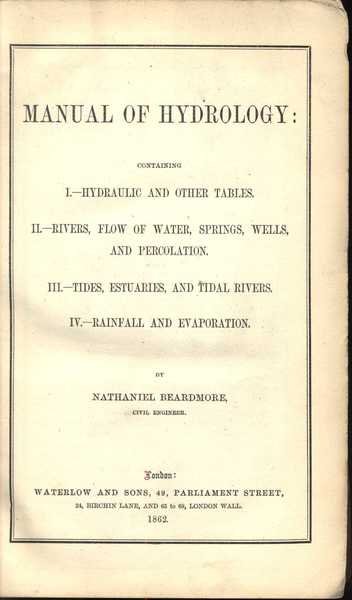 Manual of Hydrology