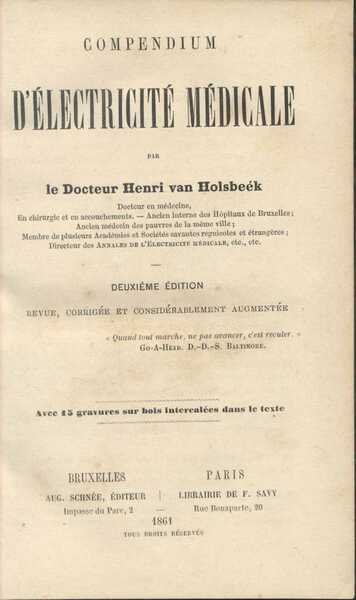 Compendium d’Électricité Médicale