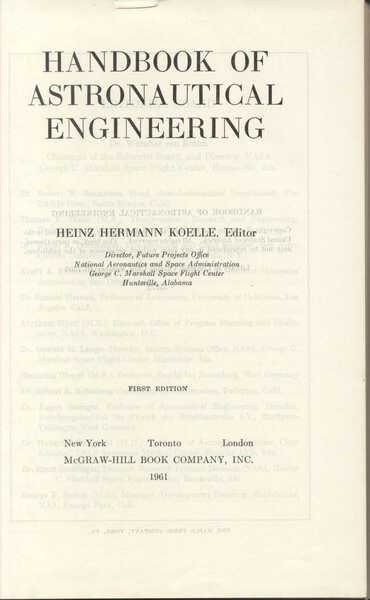 Handbook of Astronautical Engineering