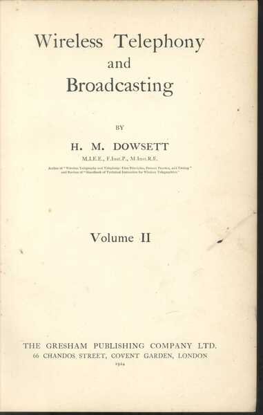 Wireless Telephony and Broadcasting 2 Vols