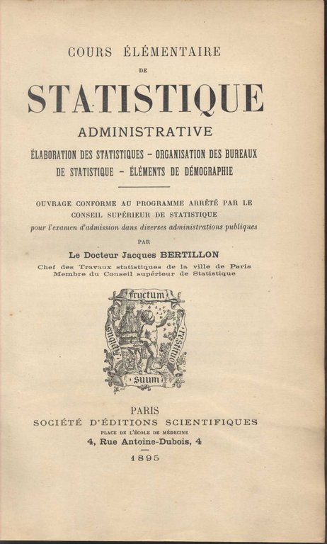 Cours Elementaire de Statistique Administrative Elaboration des Statistiques Organisation des …