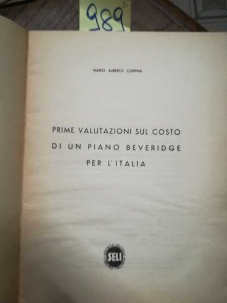 Prime valutazioni sul costo di un piano Beveridge per l’Italia. …