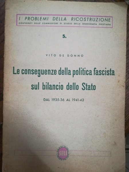 Le conseguenze della politica fascista sul bilancio dello Stato dal … | Immagine principale